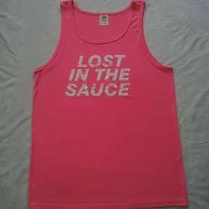 "LOST IN THE SAUCE"  Men's Muscle Shirt Pink